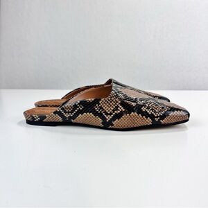 Sarto Franco Sarto A-Sandra Leather Snake Print Slip-on Mule  Size 9.5 Square